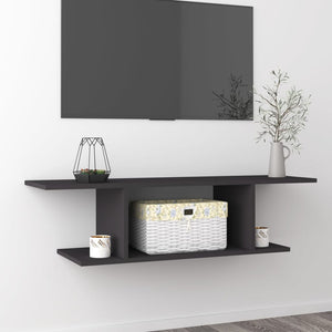 Grauer TV-Wandschrank 103 cm
