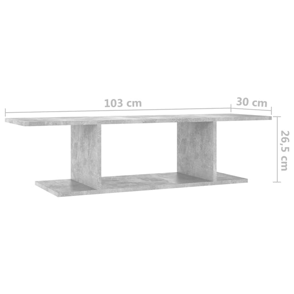 TV-Wandschrank Betongrau 103 cm