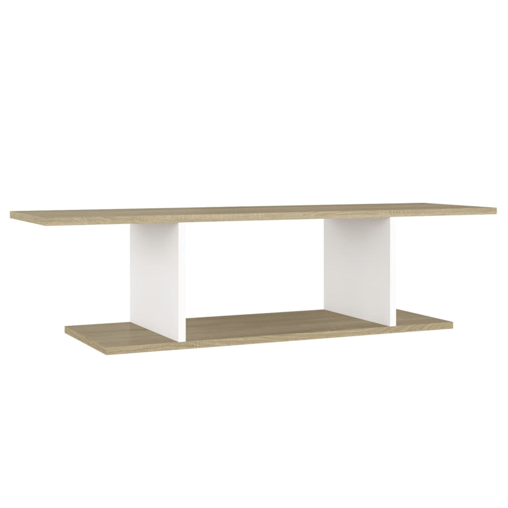 TV-Wandschrank Weiß Sonoma-Eiche 103 cm