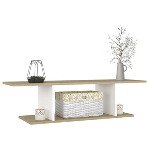 TV-Wandschrank Weiß Sonoma-Eiche 103 cm