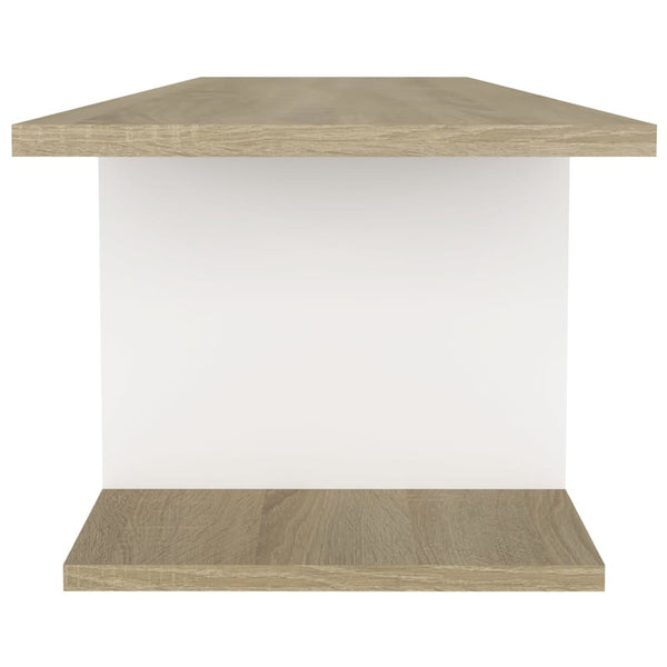 TV-Wandschrank Weiß Sonoma-Eiche 103 cm