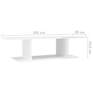 TV-Wandschrank Weiß Hochglanz 103 cm