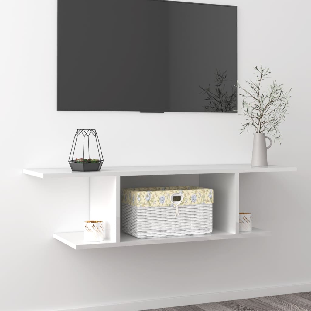 TV-Wandschrank Weiß Hochglanz 103 cm