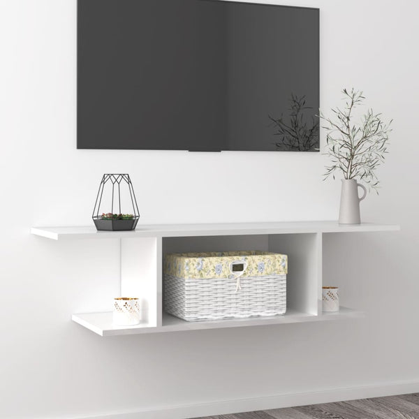 TV-Wandschrank Weiß Hochglanz 103 cm