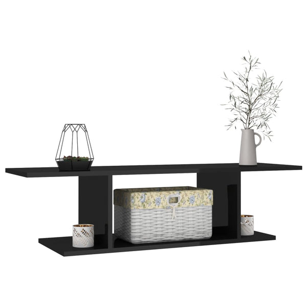 TV-Wandschrank Hochglanz Schwarz 103 cm