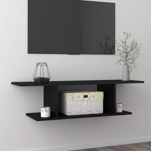 TV-Wandschrank Hochglanz Schwarz 103 cm