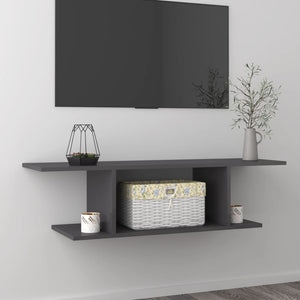 TV-Wandschrank Hochglanz Grau 103 cm