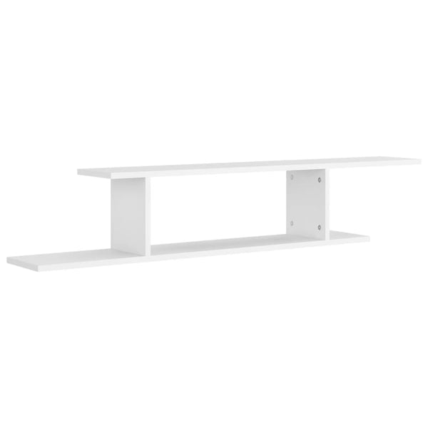 vidaXL Étagère murale TV blanc 125x18x23 cm en bois d'ingénierie