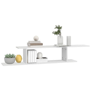 vidaXL Étagère murale TV blanc 125x18x23 cm en bois d'ingénierie