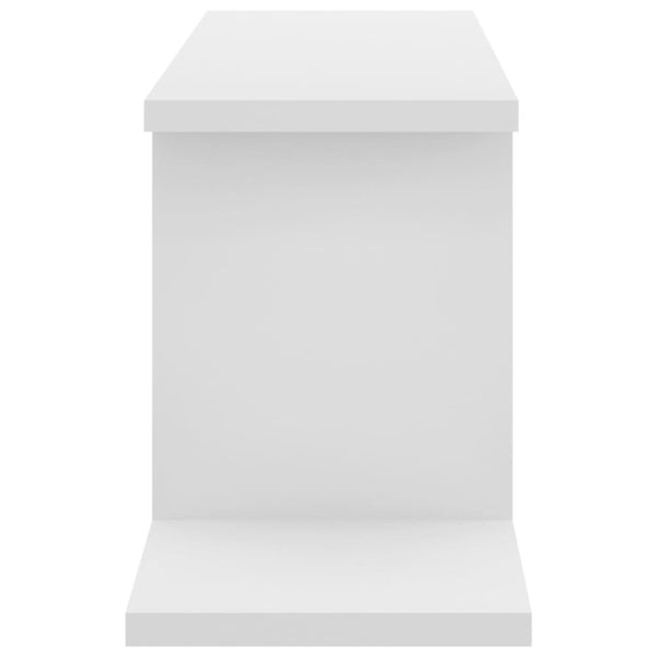 vidaXL Étagère murale TV blanc 125x18x23 cm en bois d'ingénierie