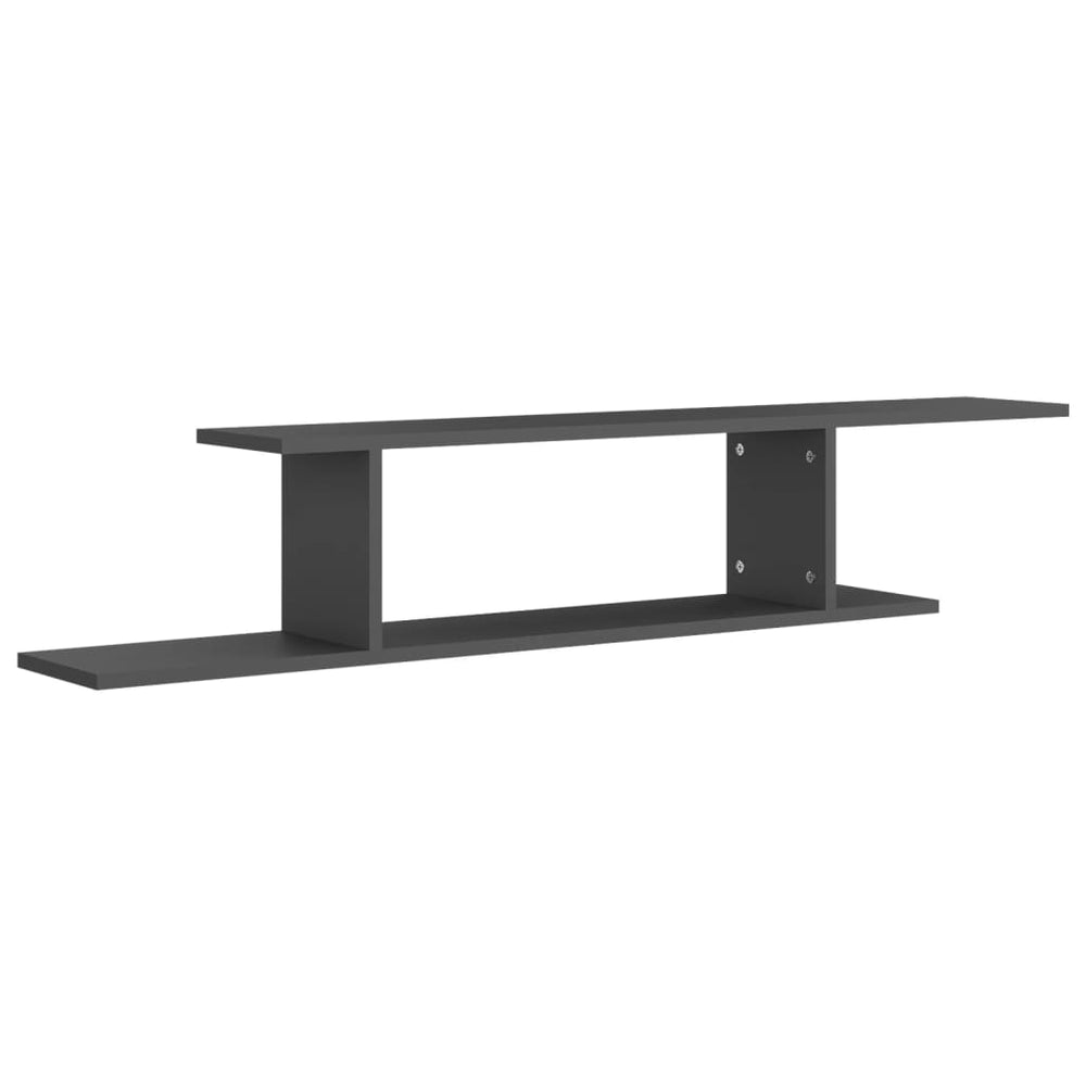 Graues TV-Wandregal 125 cm