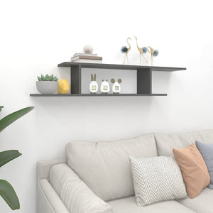 Graues TV-Wandregal 125 cm