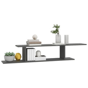 Graues TV-Wandregal 125 cm