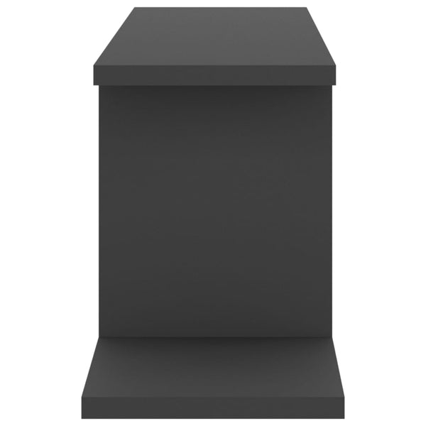 Graues TV-Wandregal 125 cm