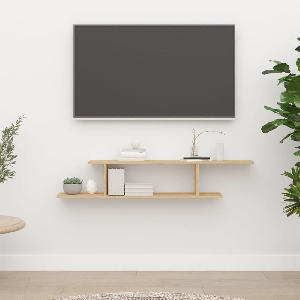 TV-Wandregal Sonoma Eiche 125 cm