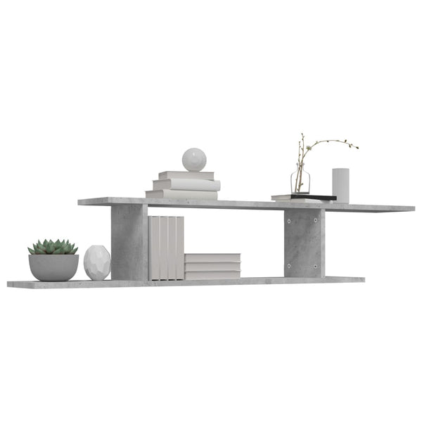 TV-Wandregal Betongrau 125 cm