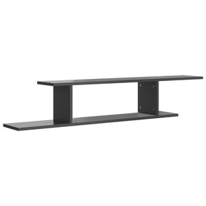TV-Wandregal, Hochglanz Grau, 125 cm