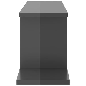 TV-Wandregal, Hochglanz Grau, 125 cm