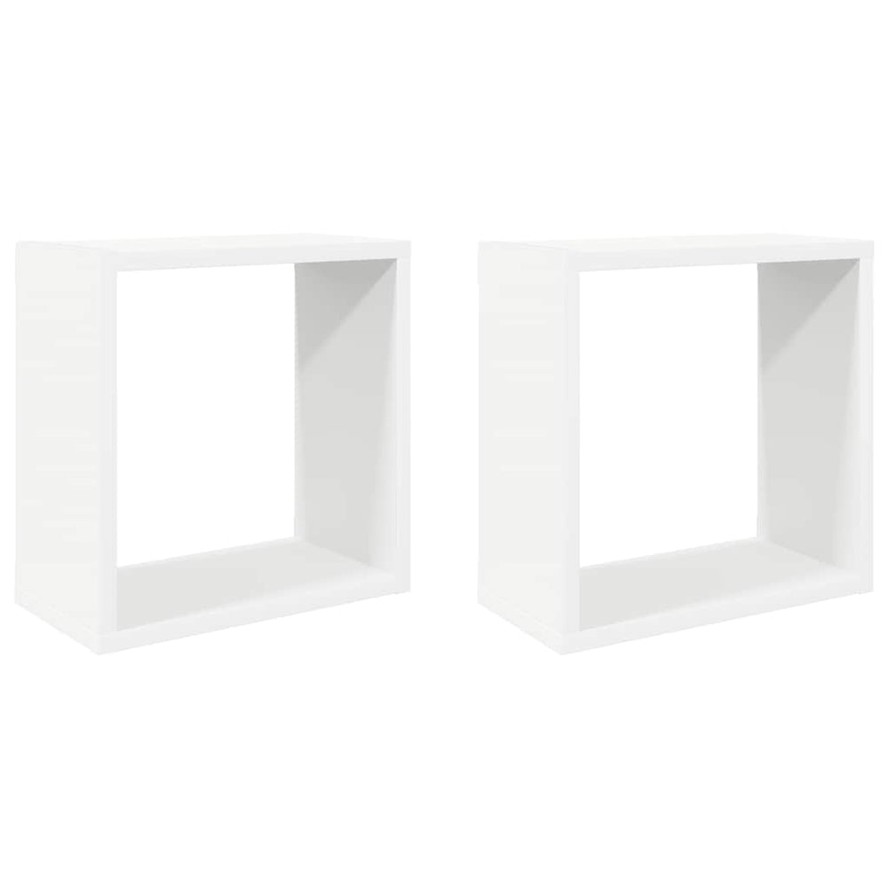vidaXL Étagères cubes 2 pcs Blanc 30x15x30 cm