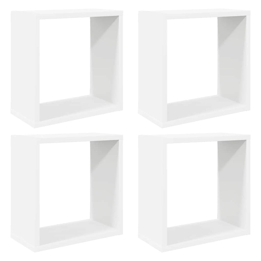 vidaXL Étagères cubes 4 pcs Blanc 30x15x30 cm