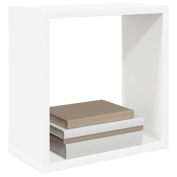 Weiße Würfelregale, 6er Set - 30x15x30 cm