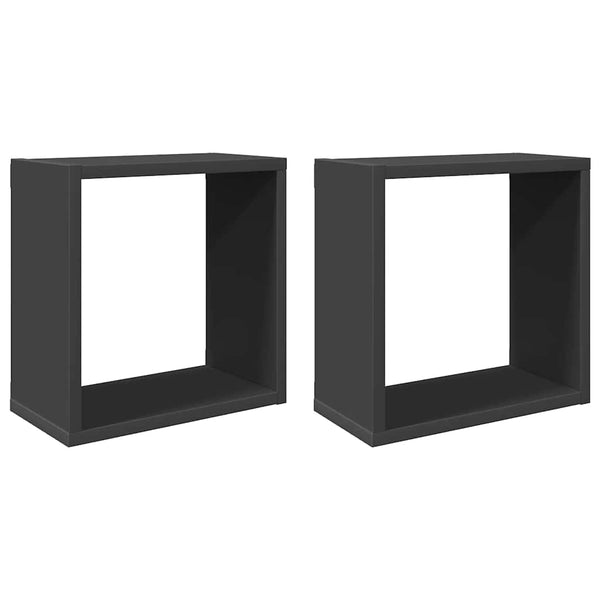 Würfelregale Grau, 2er Set 30x30 cm