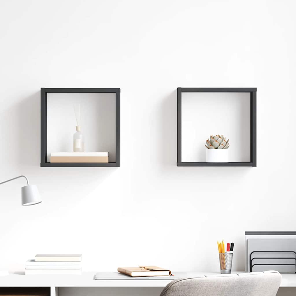 Würfelregale Grau, 2er Set 30x30 cm