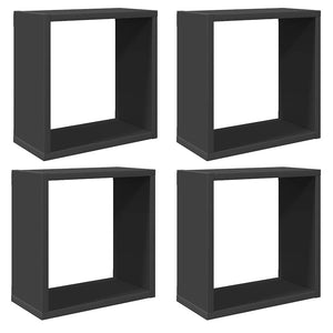 Würfelregale Grau, 4er Set
