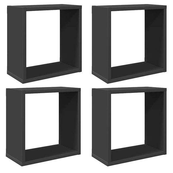Würfelregale Grau, 4er Set