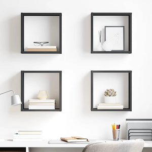 Würfelregale Grau, 4er Set