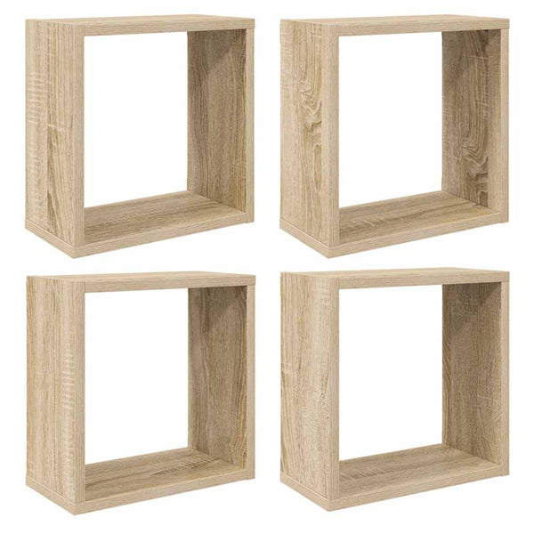Würfelregale Sonoma-Eiche, 4er Set