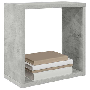 Würfelregale, 2er Set, Betongrau, 30x30 cm