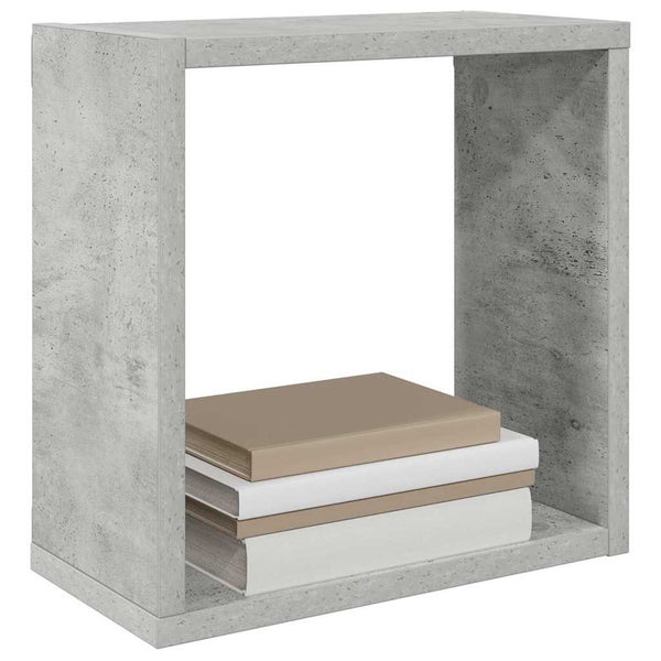 Würfelregale, 2er Set, Betongrau, 30x30 cm