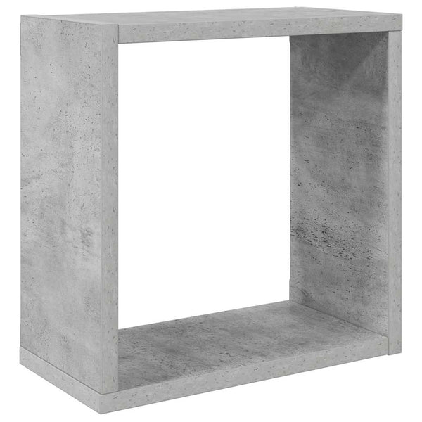 Würfelregale, 2er Set, Betongrau, 30x30 cm
