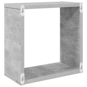 Würfelregale, 2er Set, Betongrau, 30x30 cm