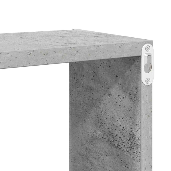 Würfelregale, 2er Set, Betongrau, 30x30 cm