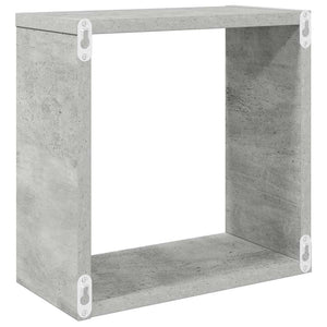 Betongraue Würfelregale, 4er-Set