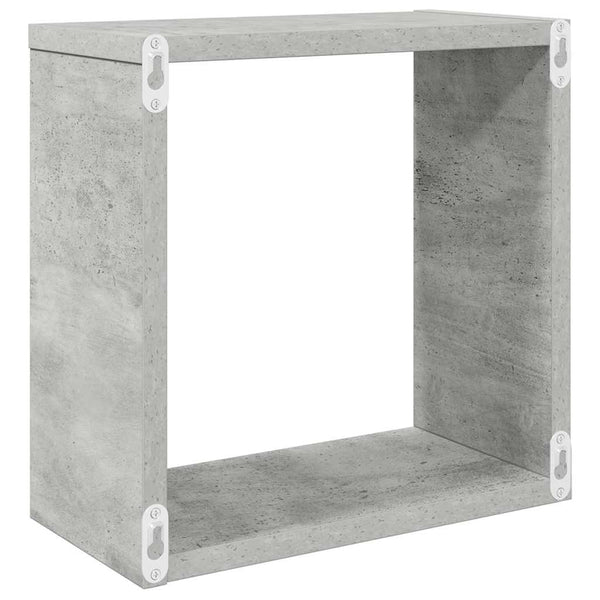 Betongraue Würfelregale, 4er-Set
