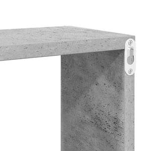 Betongraue Würfelregale, 4er-Set