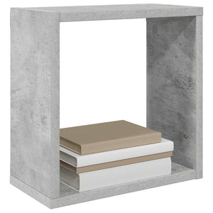 Würfelregale, 6er Set, Betongrau, 30x30 cm