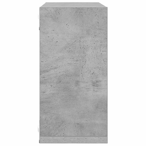 Würfelregale, 6er Set, Betongrau, 30x30 cm