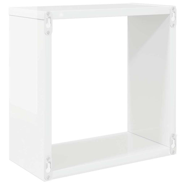 Weiße Würfelregale, 2er Set
