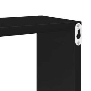 Würfelregale, 6er Set, Hochglanz Schwarz