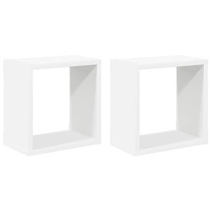 Weiße Würfelregale, 2er Set