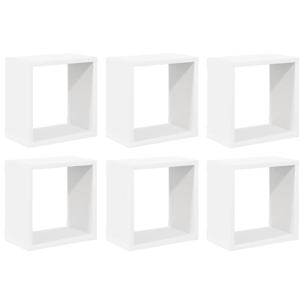 vidaXL Étagères cubes 6 pcs Blanc 26x15x26 cm