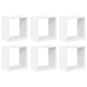 Weiße Würfelregale, 6er Set