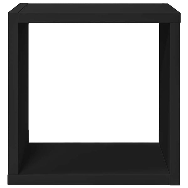 Schwarze Würfelregale, 6er Set