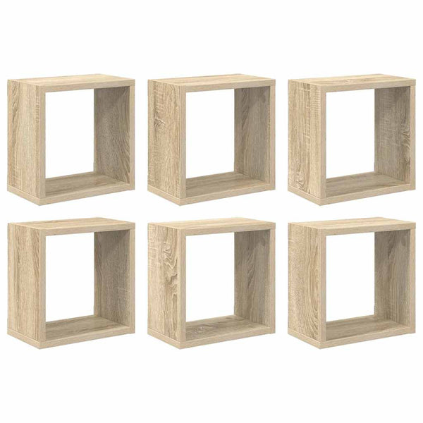 Würfelregale Sonoma-Eiche, 6er Set