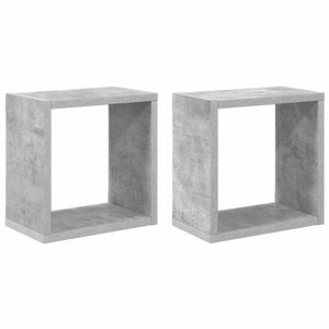 Betongraue Würfelregale, 2er-Set