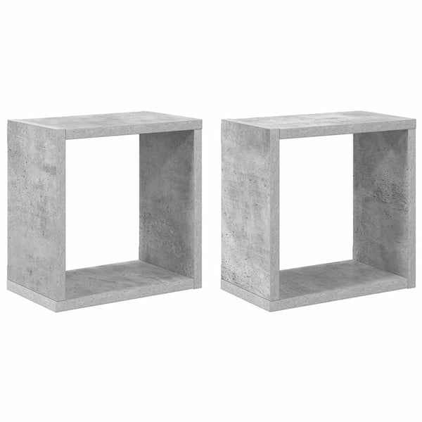 Betongraue Würfelregale, 2er-Set